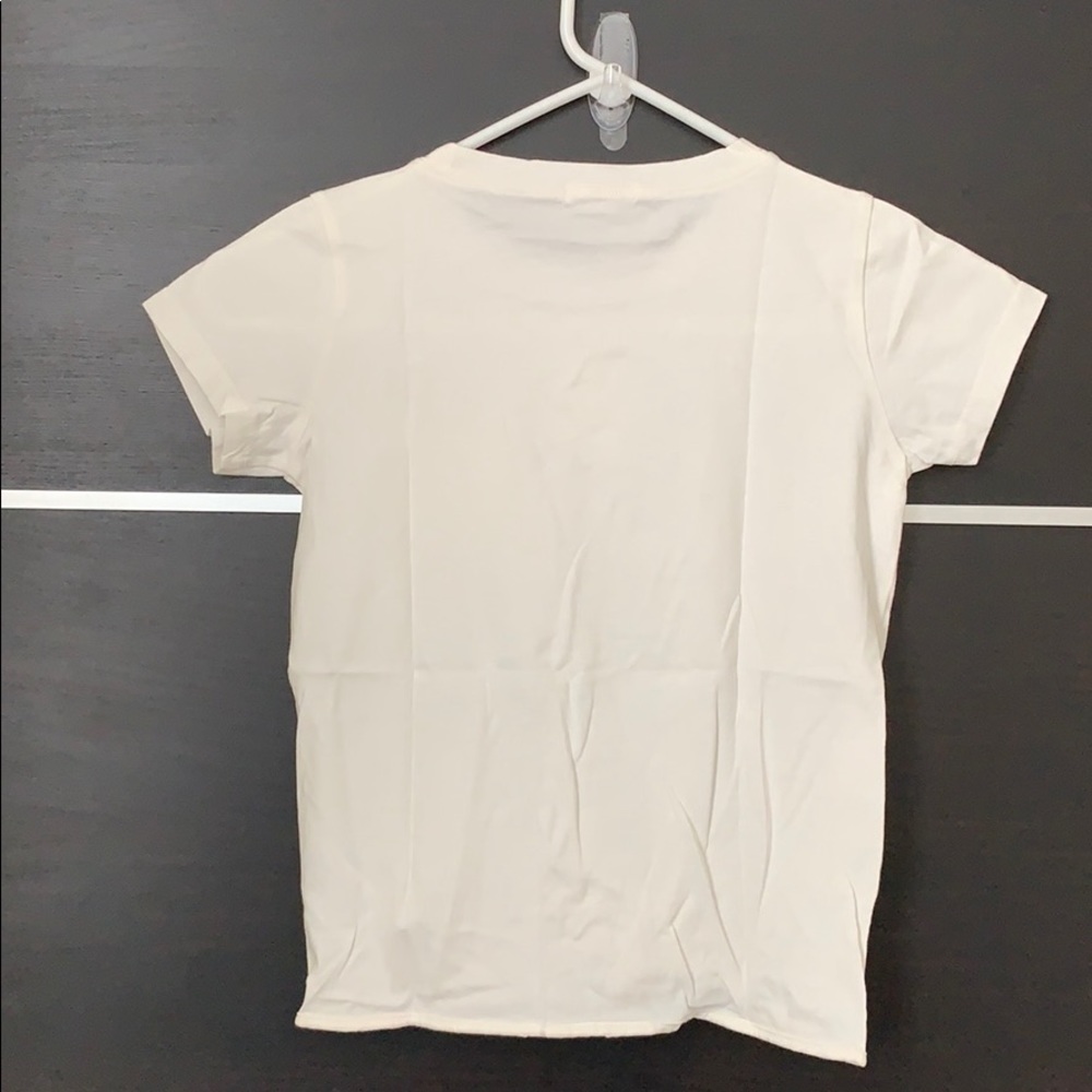 J. Crew Crewcuts Girls Ivory Short SleeveTie Front Tee Shirt - Picture 7 of 9